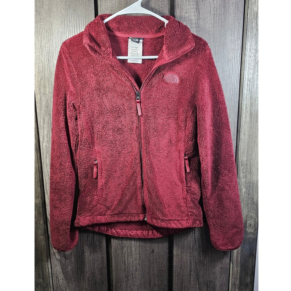 The North Face Womens Fleece Jacket Crimson Red Full Zip Soft Cozy Size XS - Picture 2 of 7